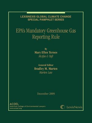 cover image of Mandatory Greenhouse Gas Reporting Rule